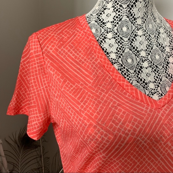 ICEBREAKER V-Neck T-shirt Dress Coral Medium - Picture 3 of 9